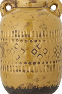 Vase Rijad Deco en terre cuite jaune - Bloomingville