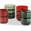 Vase rond en verre vert 20x27cm Layer - Pols Potten