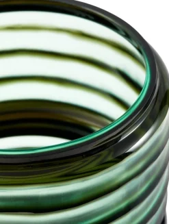 Vase rond en verre vert 20x27cm Layer - Pols Potten