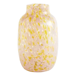 Vase rose et jaune Round L Splash - HAY