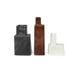 3 vases en céramique émaillée Koa - Ferm Living