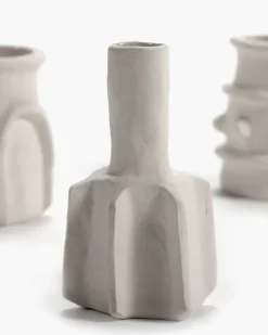 6 Vases en grès beige 10cm Molly - Serax