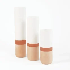 3 vases en roche saline terracotta 2,4 cm Labo - Studio Rosaroom