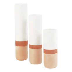 3 vases en roche saline terracotta 2,4 cm Labo - Studio Rosaroom