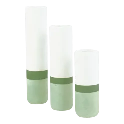 3 vases en roche saline vert de gris 2,4 cm Labo - Studio Rosaroom
