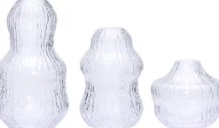 3 Vases en verre transparent Fuyu - Hübsch