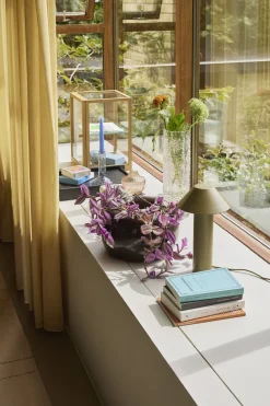 3 Vases en verre transparents et verts Triple - Hübsch