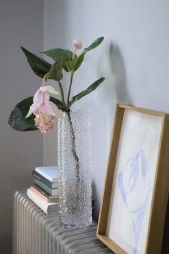 3 Vases en verre transparents et verts Triple - Hübsch