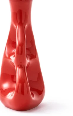 Vase à trois oreilles en grès rouge 17x9x21cm - pols potten