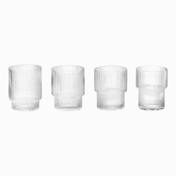 4 Verres à eau Ripple - Ferm Living