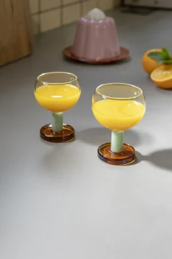 2 Verres en verre ambré 0,2l Cantine - &Klevering