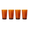 4 Verres à thé marron Amber - HKliving