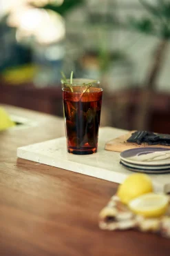 4 Verres à thé marron Amber - HKliving