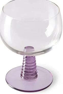 Verre à vin Swirl Low Purple - HKLIVING