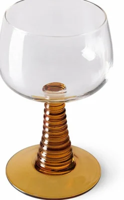 Verre à vin "tourbillon" High Ochre - HKLIVING