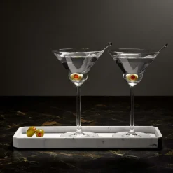 Vintage set de 2 verres à Martini à base arrondie - Nude Glass