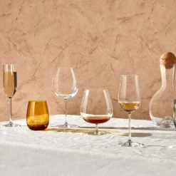 Vintage Set of 2 Bourgogne Glasses - Nude Glass